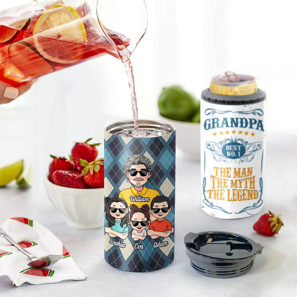 N° 1 Papa - Refroidisseur de canettes personnalisé pour grand-père