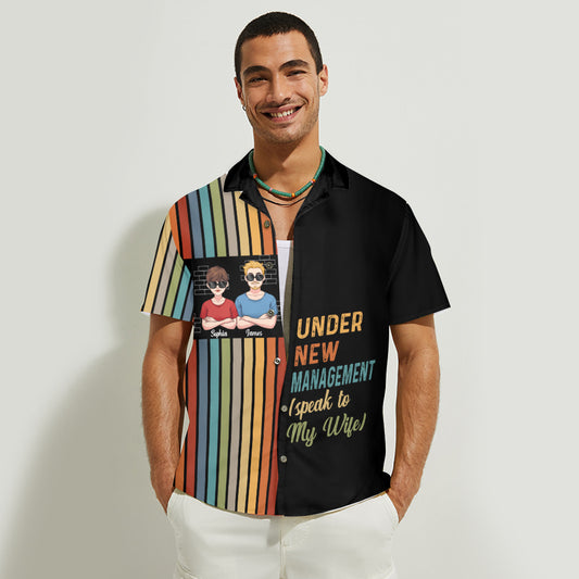 Sous nouvelle direction - Chemise hawaïenne personnalisée pour couple