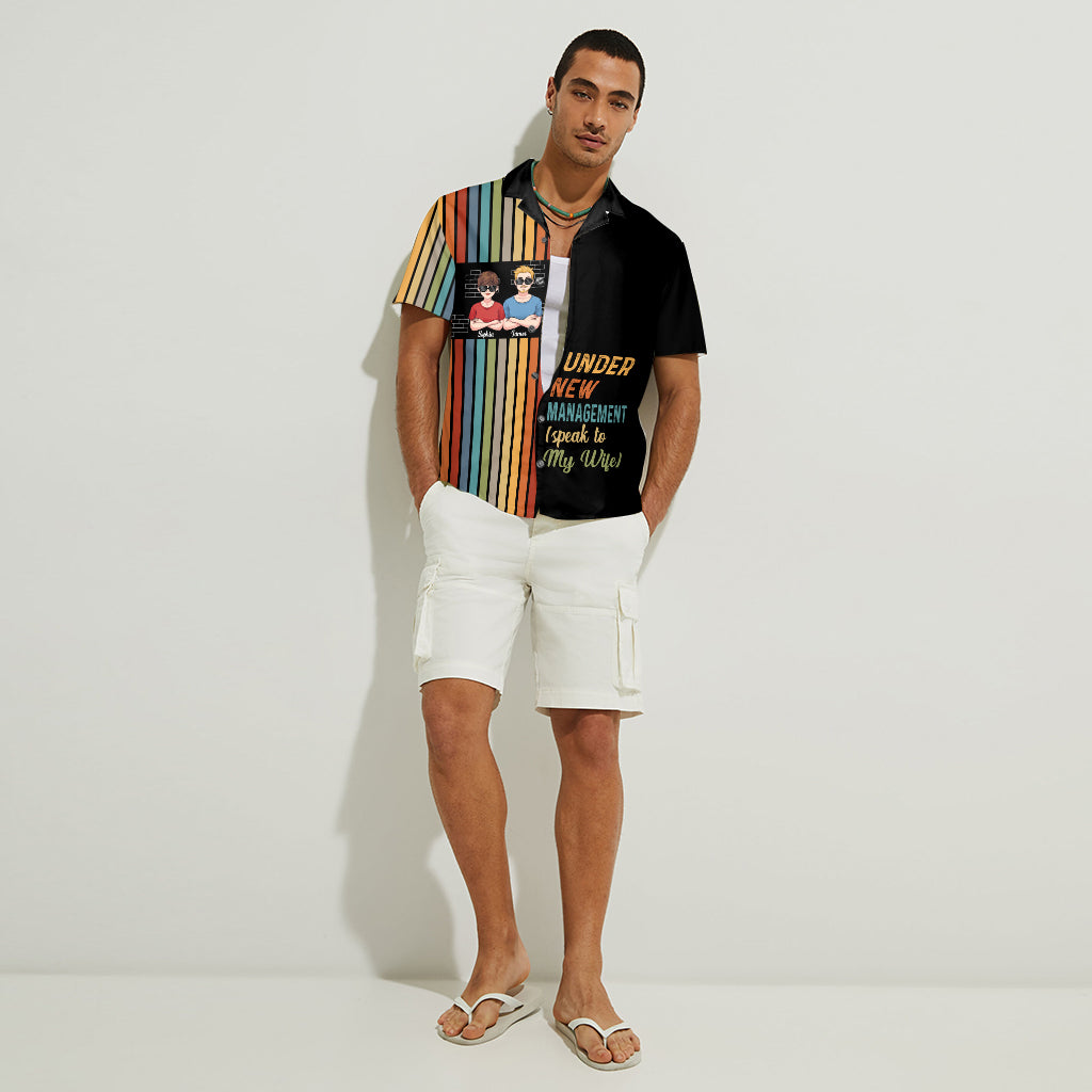 Sous nouvelle direction - Chemise hawaïenne personnalisée pour couple