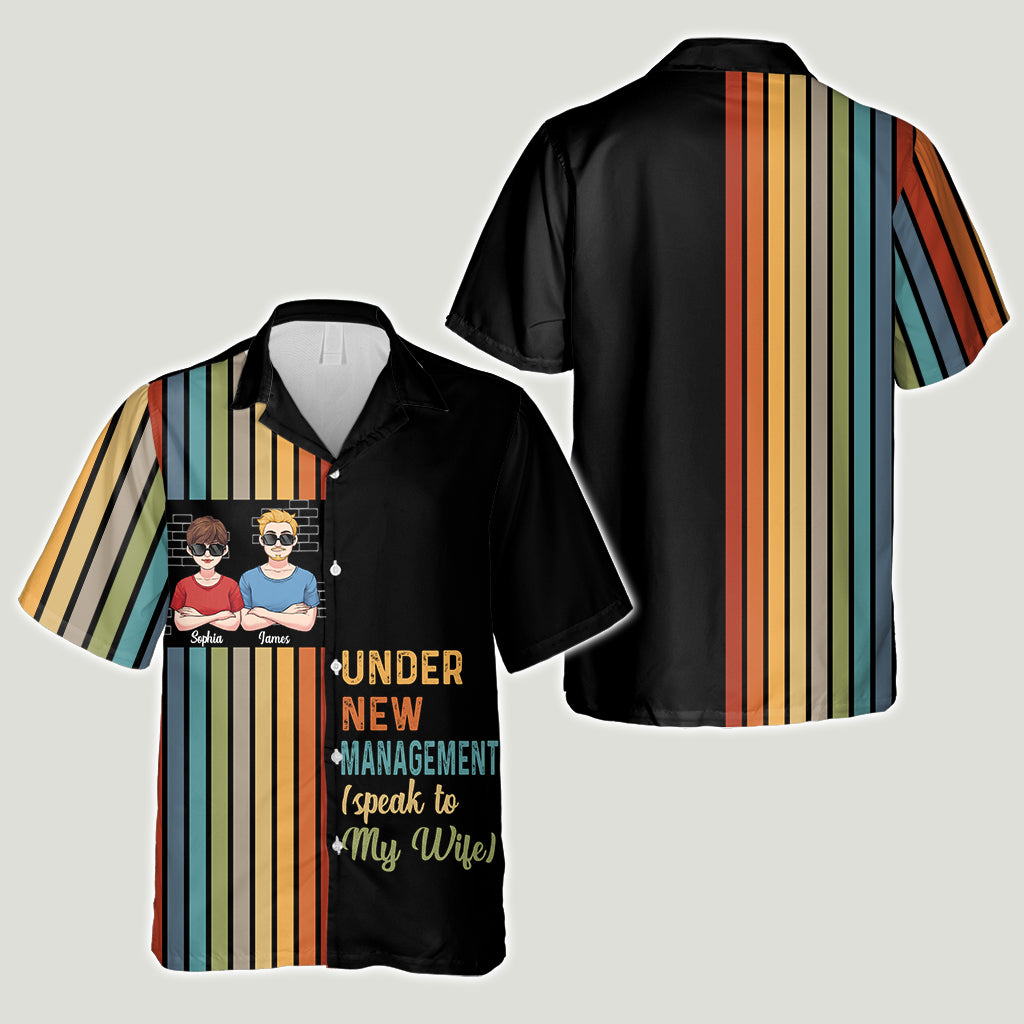 Sous nouvelle direction - Chemise hawaïenne personnalisée pour couple