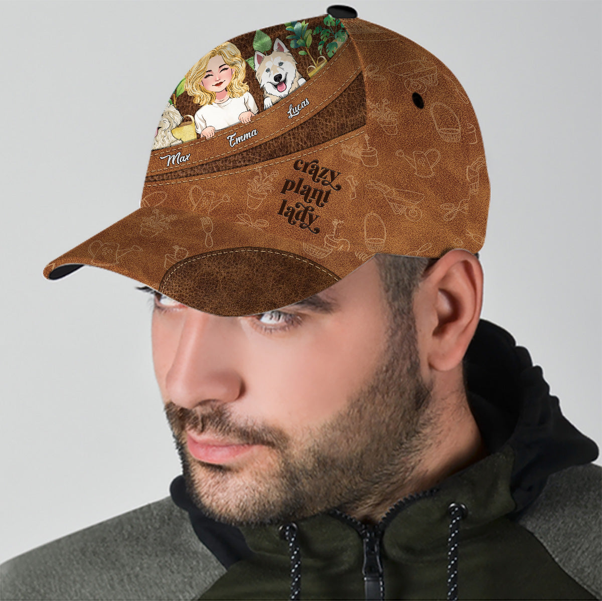 Casquette classique de jardinage personnalisée « Folle de plantes »