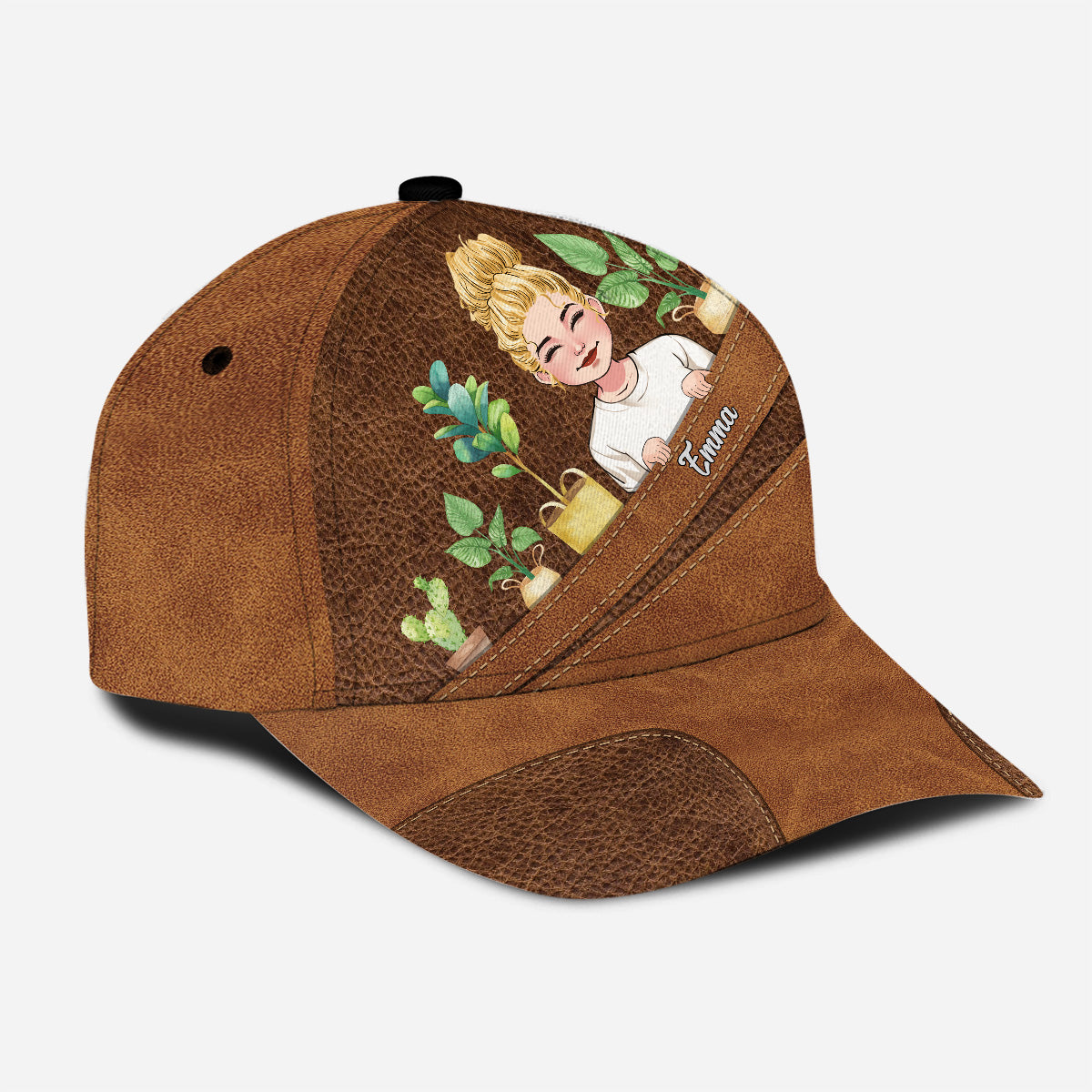 Casquette classique de jardinage personnalisée « Folle de plantes »