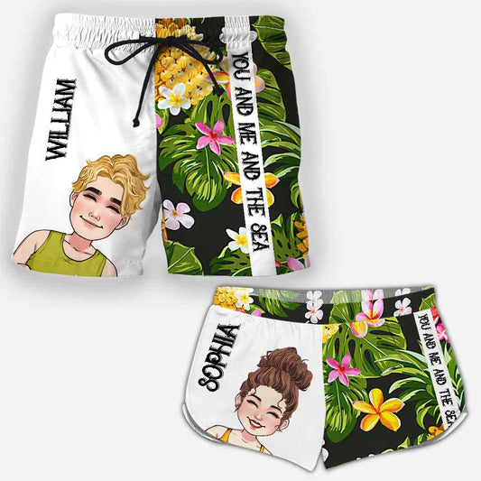 Vous, moi et la mer - Shorts personnalisés pour hommes et femmes amoureux de la mer