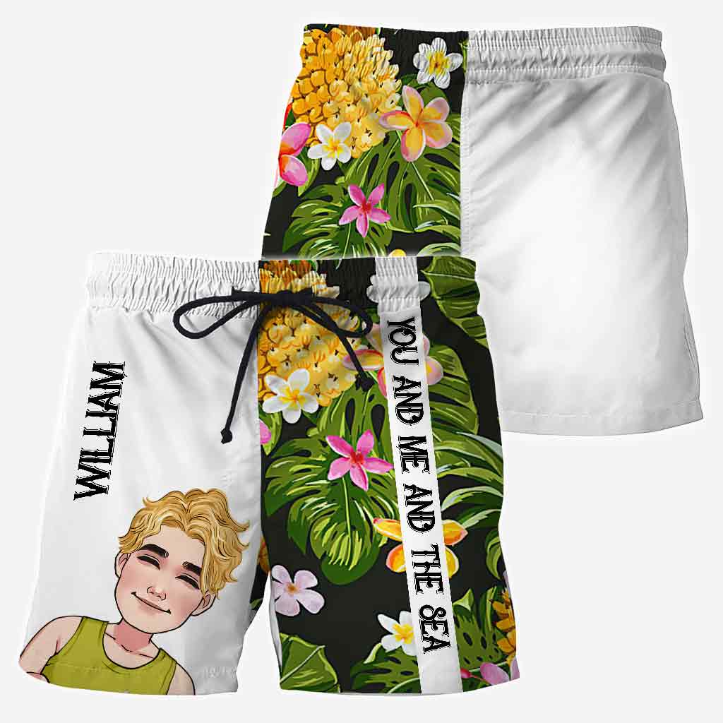 Vous, moi et la mer - Shorts personnalisés pour hommes et femmes amoureux de la mer