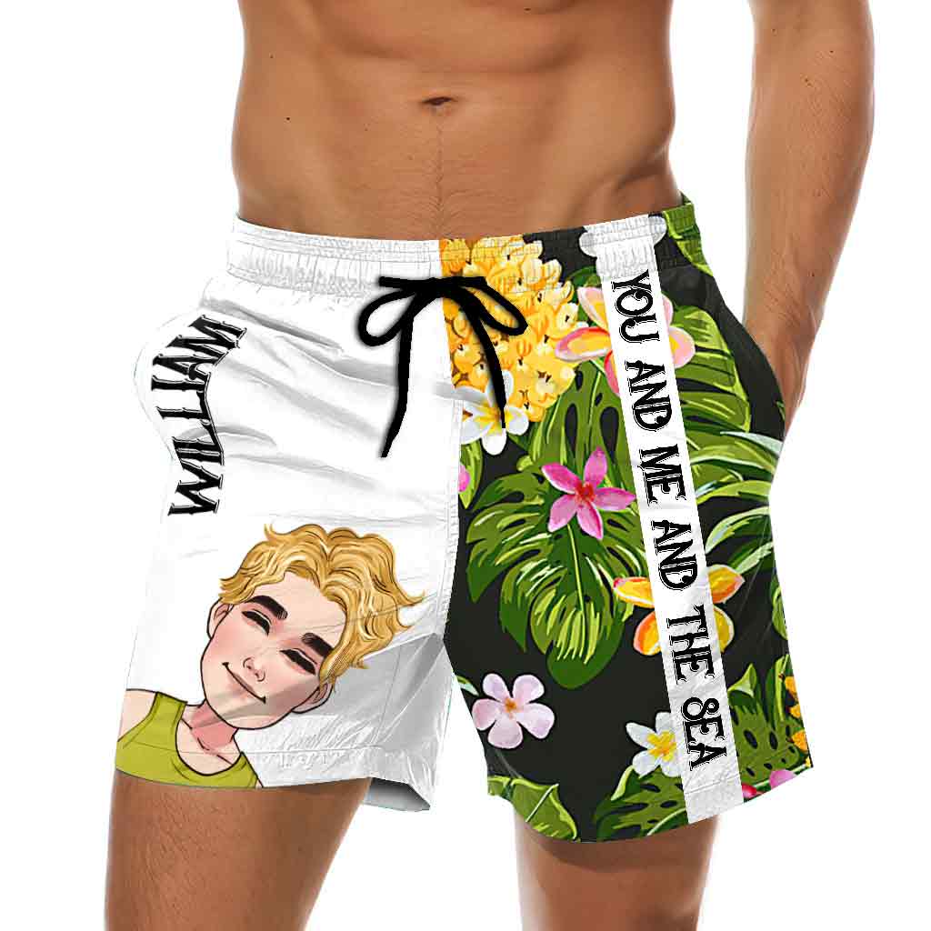 Vous, moi et la mer - Shorts personnalisés pour hommes et femmes amoureux de la mer