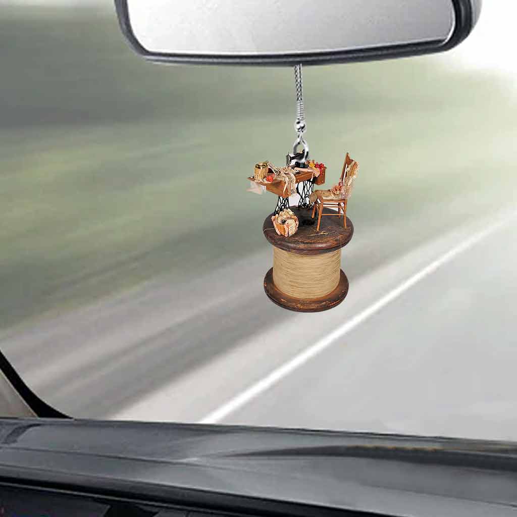 Love Sewing Two-Sided Car Ornament