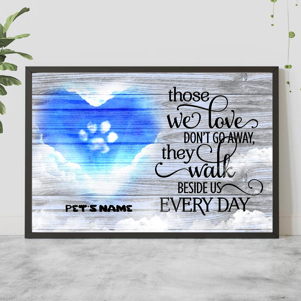 Ceux qu'on aime ne disparaissent jamais - Affiche personnalisée pour chien