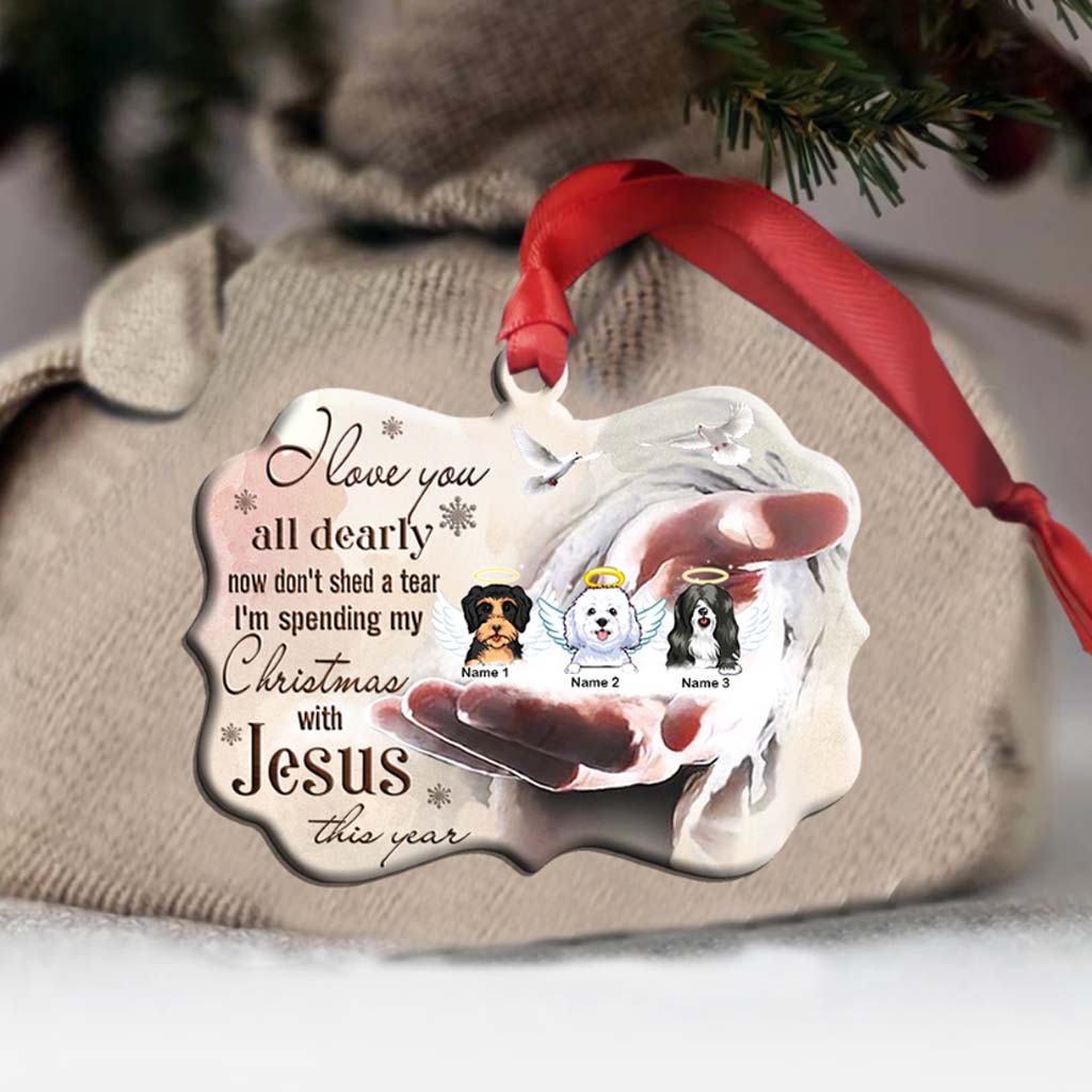 I Love You All Dearly - Personalized Christmas Dog Ornament (Printed On Both Sides)