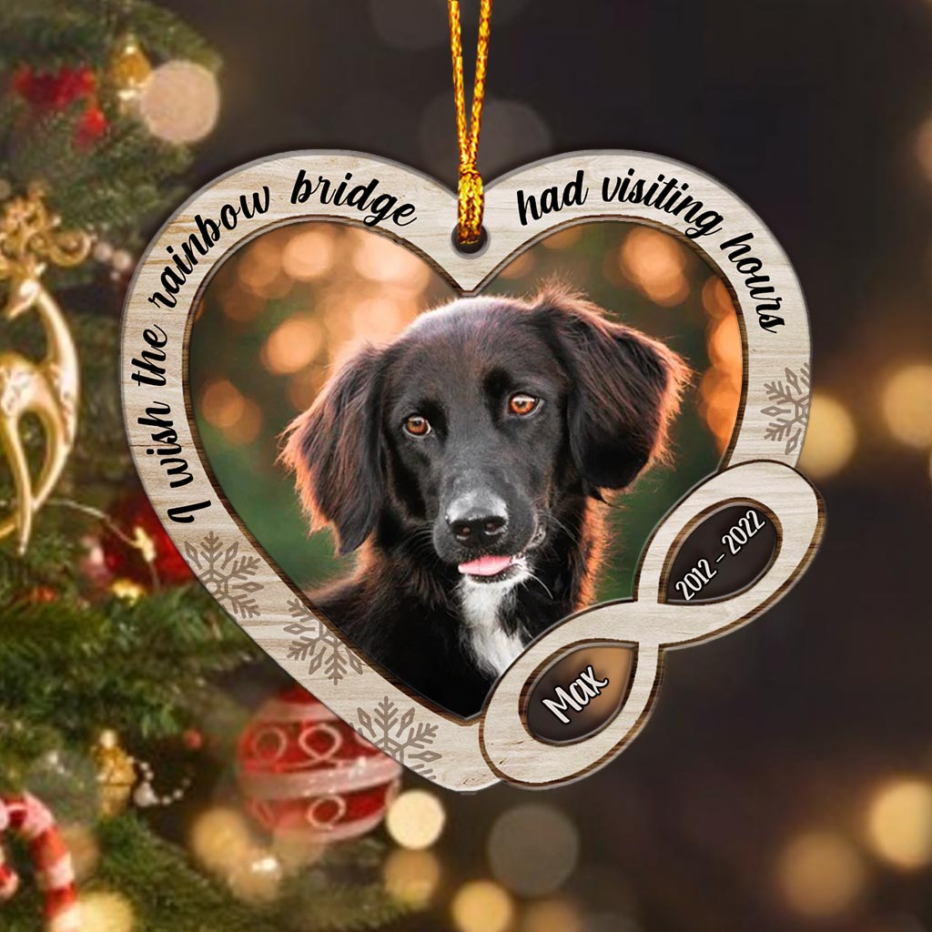 Les meilleurs amis ne sont jamais oubliés - Ornement personnalisé pour chien à motifs superposés