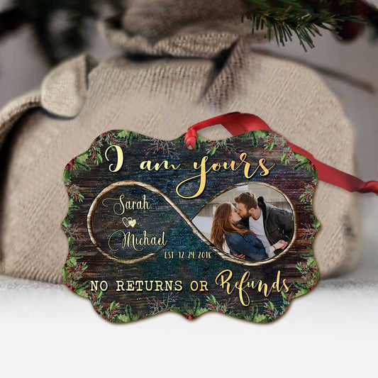 I Am Yours - Personalized Christmas Couple Ornament (Printed On Both Sides)