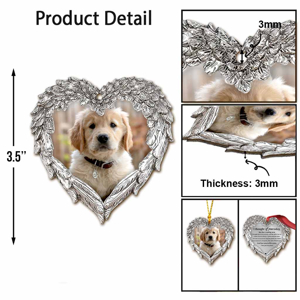 Je pense à toi - Ornement de Noël personnalisé pour chien (Imprimé des deux côtés)