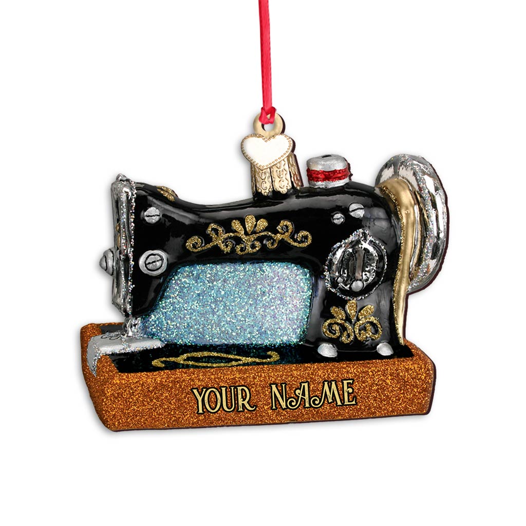 Sewing Machine Collection - Personalized Christmas Sewing Ornament (Printed On Both Sides)