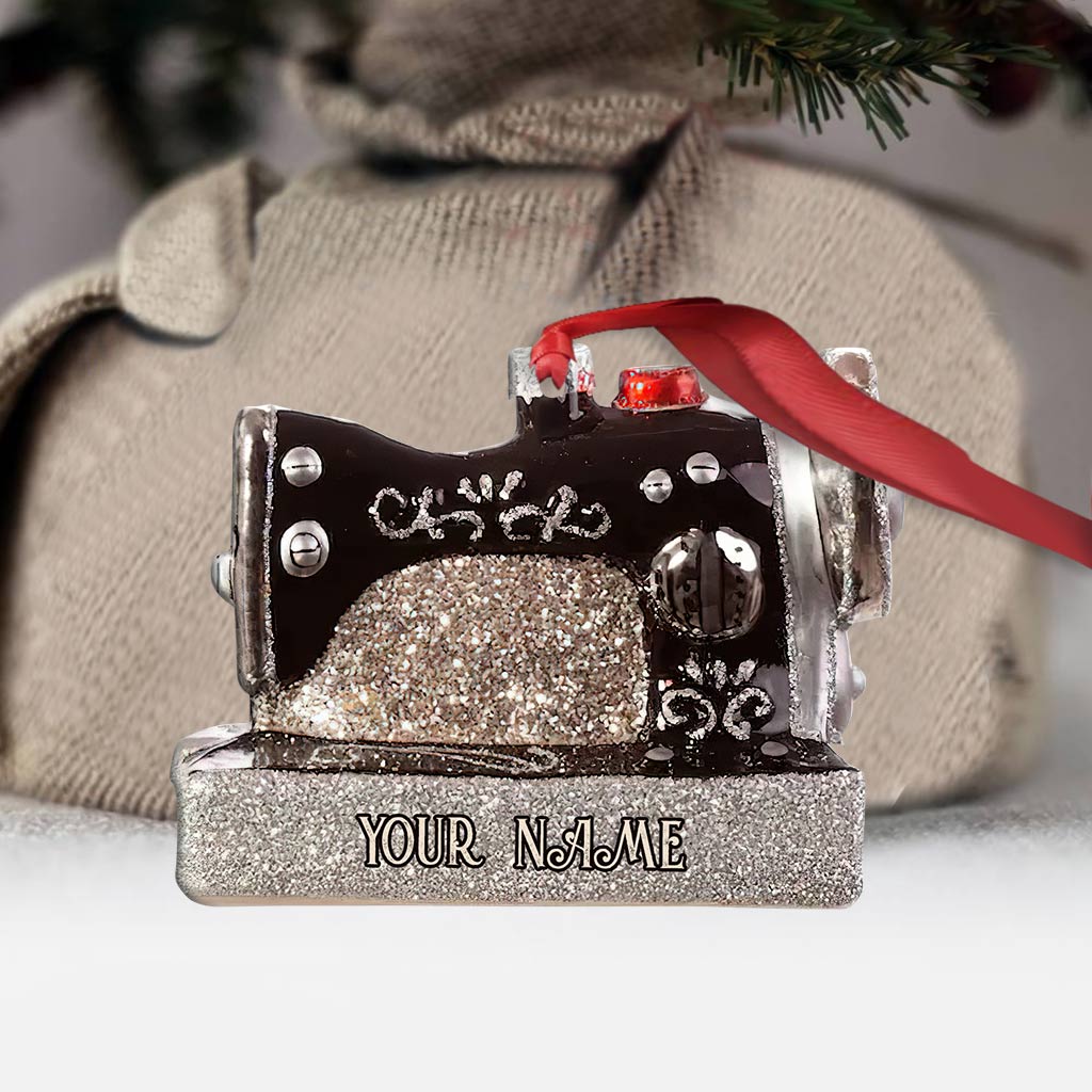 Sewing Machine Collection - Personalized Christmas Sewing Ornament (Printed On Both Sides)