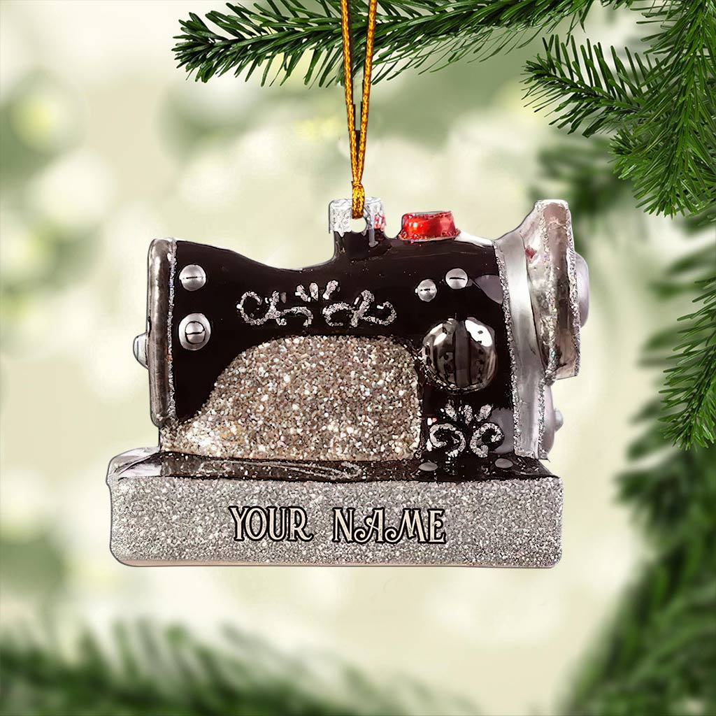 Sewing Machine Collection - Personalized Christmas Sewing Ornament (Printed On Both Sides)
