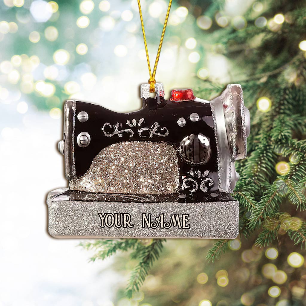Sewing Machine Collection - Personalized Christmas Sewing Ornament (Printed On Both Sides)