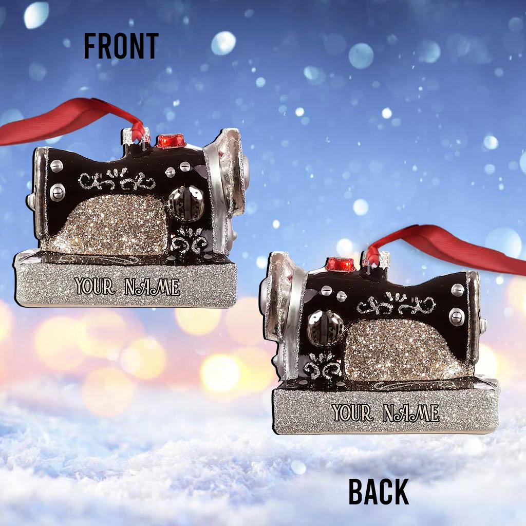 Sewing Machine Collection - Personalized Christmas Sewing Ornament (Printed On Both Sides)