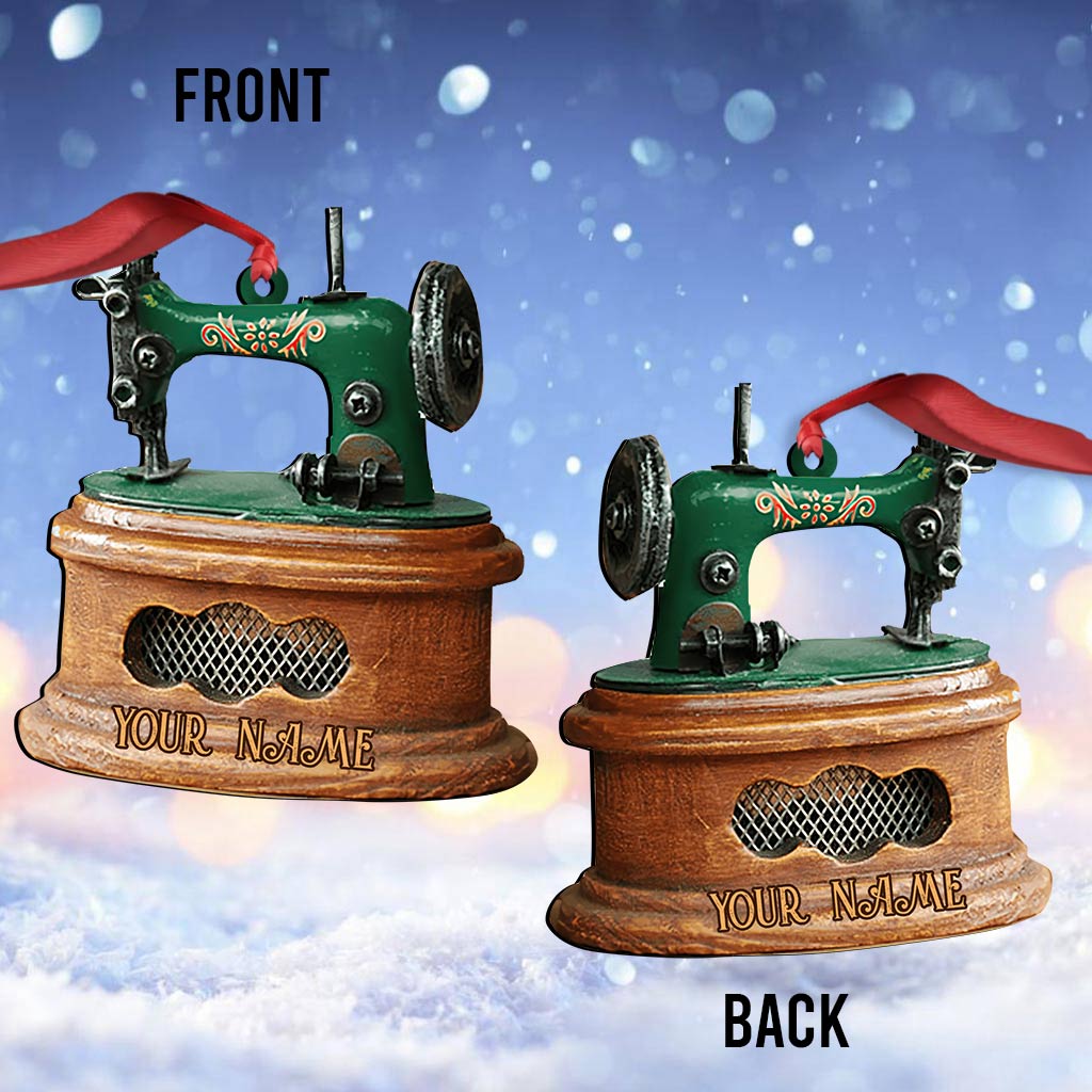 Collection Machines à coudre - Ornement de Noël personnalisé (Impression recto verso)