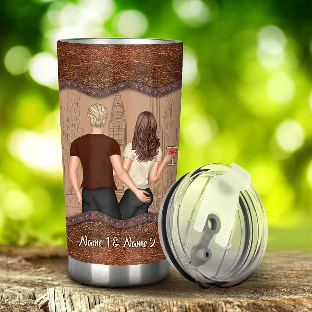 There's No One I'd Rather Annoy - Personalized Couple Tumbler