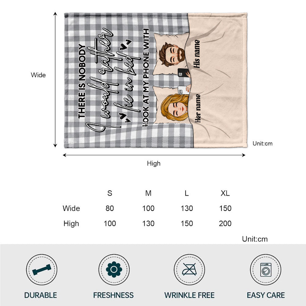 There Is Nobody - Personalized Couple Blanket