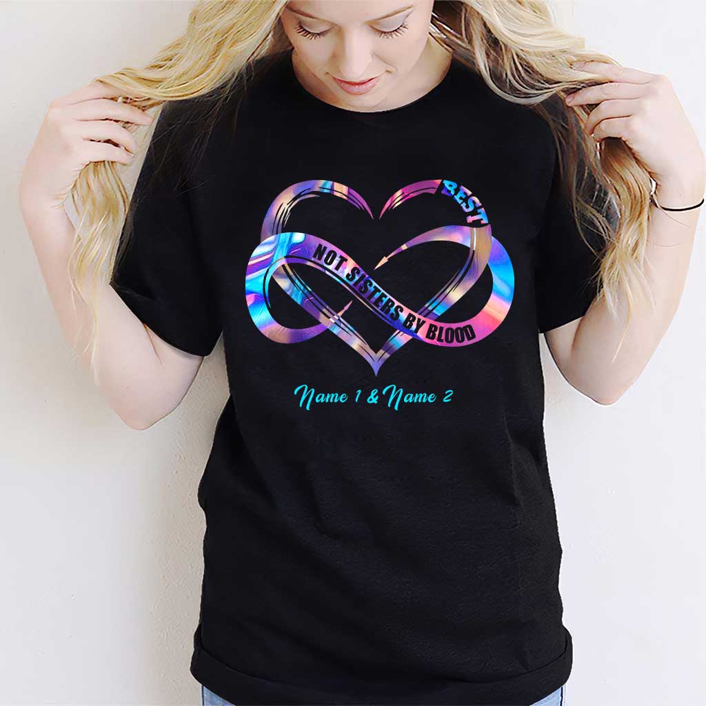 Pas sœurs de sang, mais sœurs de cœur - T-shirt et sweat à capuche personnalisés pour meilleures amies