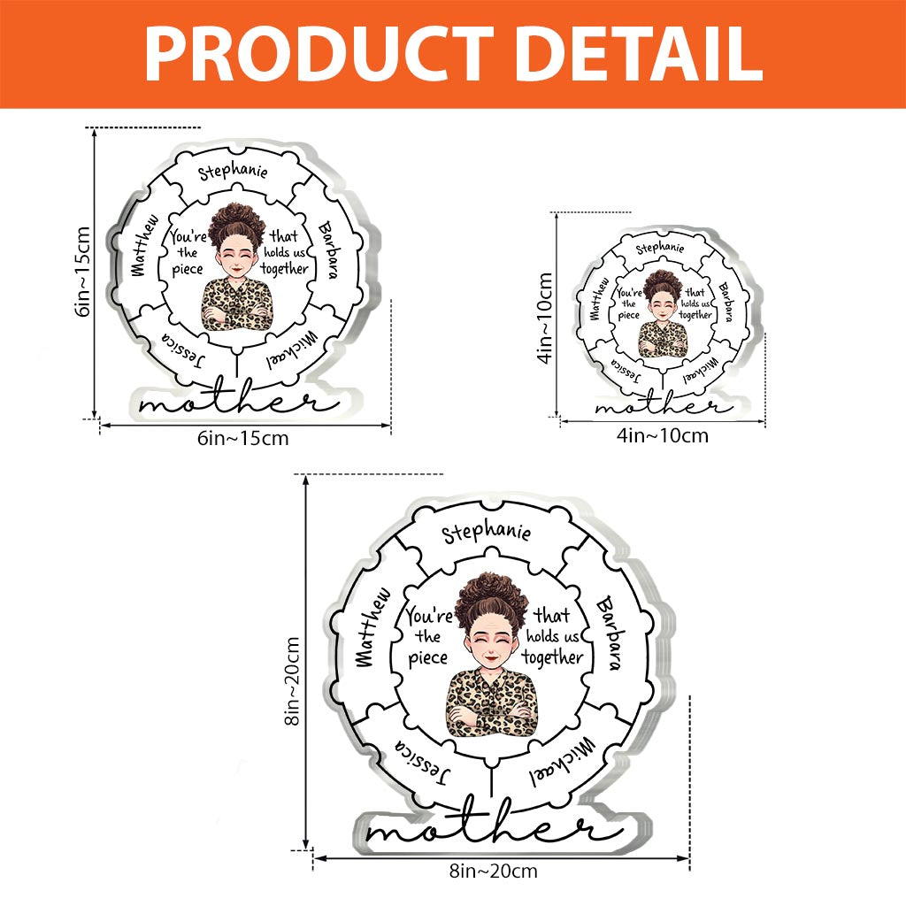 Qualités de maman - Plaque acrylique personnalisée pour la fête des mères