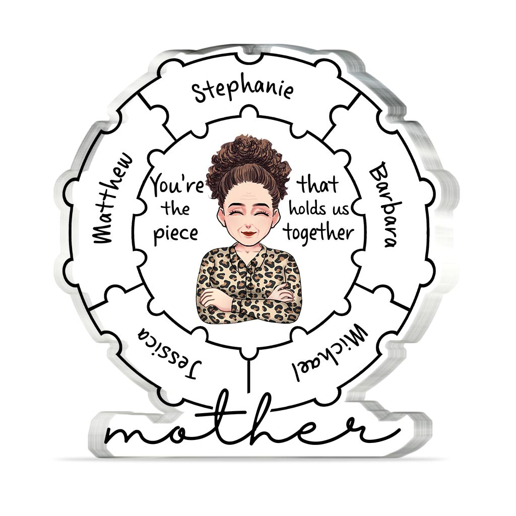 Qualités de maman - Plaque acrylique personnalisée pour la fête des mères