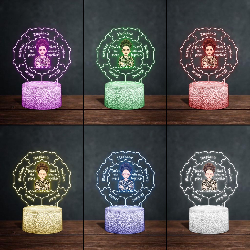 Qualités de maman - Cadeau pour maman, grand-mère, épouse - Plaque lumineuse personnalisée