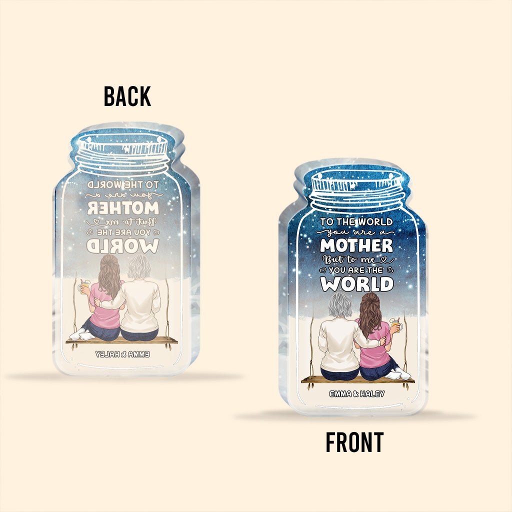 À l'attention du monde entier - Plaque acrylique personnalisée pour la fête des mères