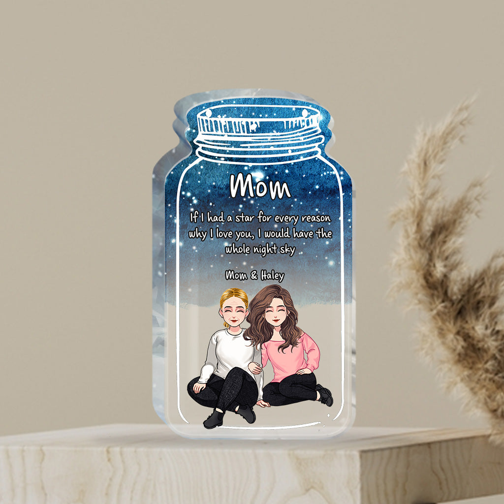 Si j'avais une étoile - Plaque acrylique personnalisée pour la fête des mères