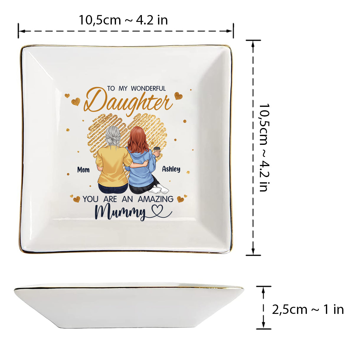 À ma petite-fille - Porte-bijoux personnalisé « Grand-mère »