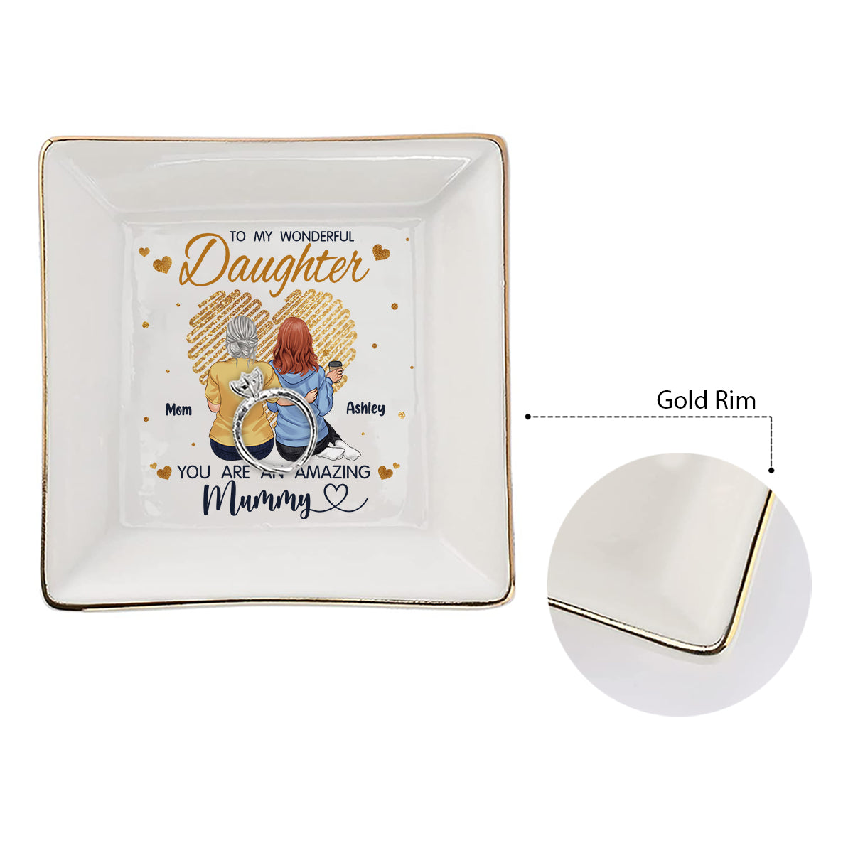 À ma petite-fille - Porte-bijoux personnalisé « Grand-mère »