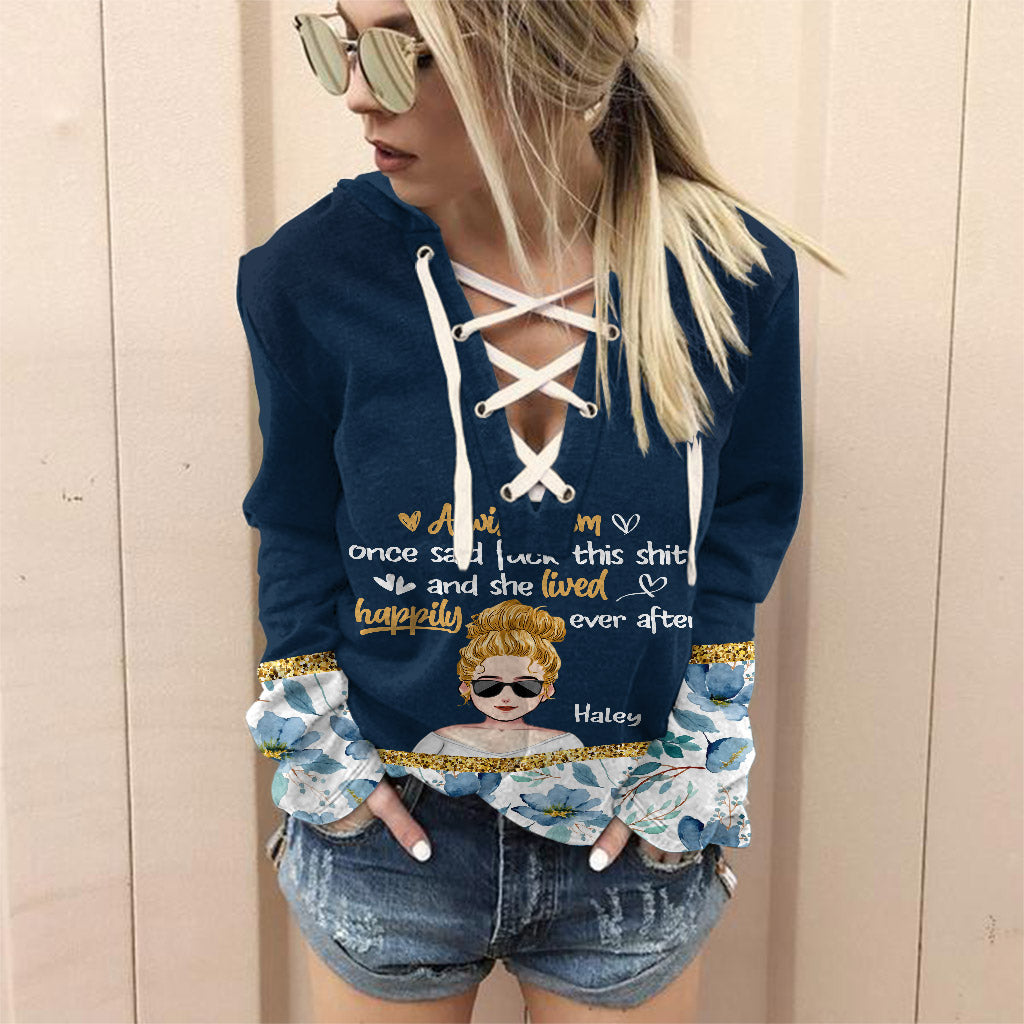 Une maman sage a dit un jour - Robe personnalisée à épaules dénudées et manches longues pour maman