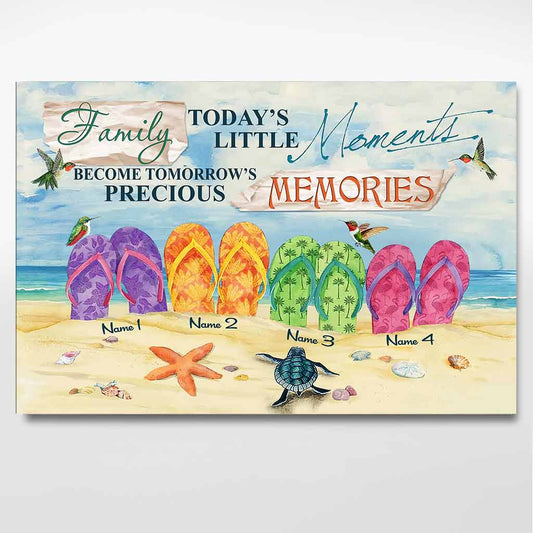 Petit moment en famille aujourd'hui - Affiche personnalisée pour les amoureux de la mer