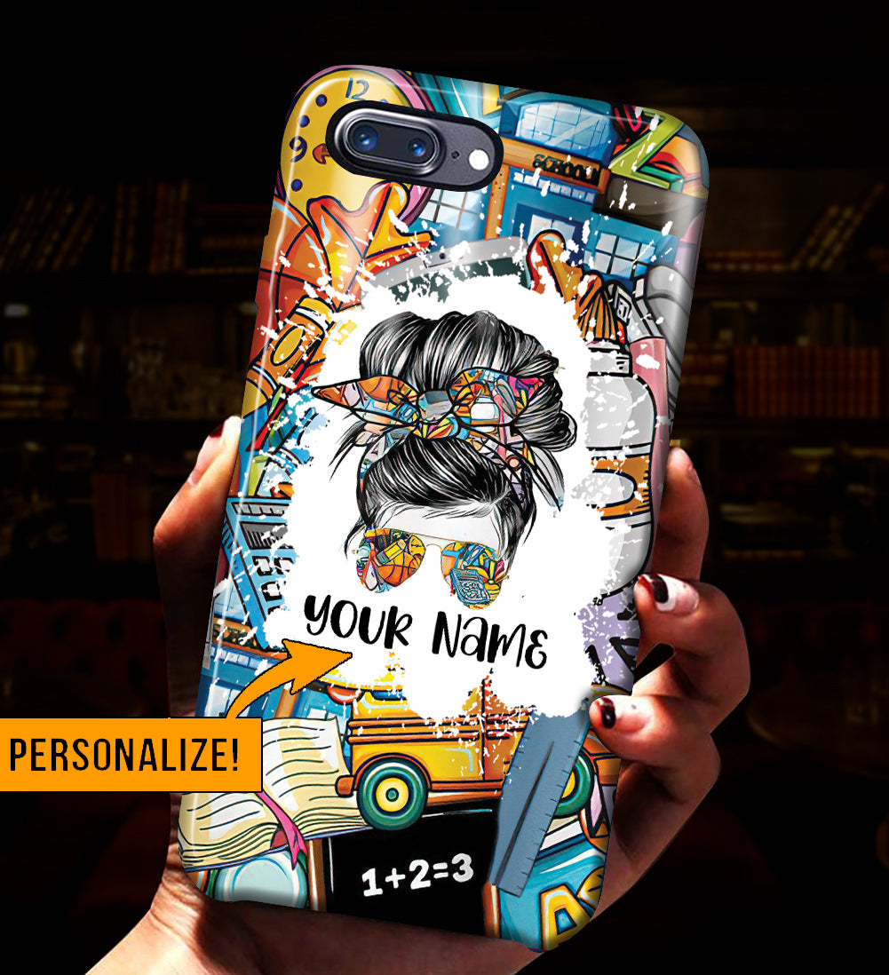 Coque de téléphone personnalisée « Vie d'enseignant »