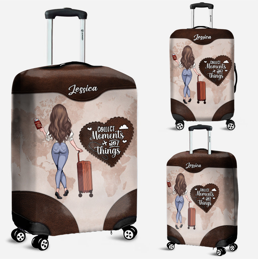 Collectionnez les moments, pas les objets - Housse de sac à main et de valise en cuir personnalisée pour vos voyages