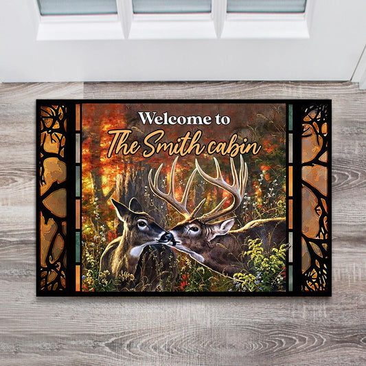 Welcome To Our Cabin - Personalized Hunting Doormat