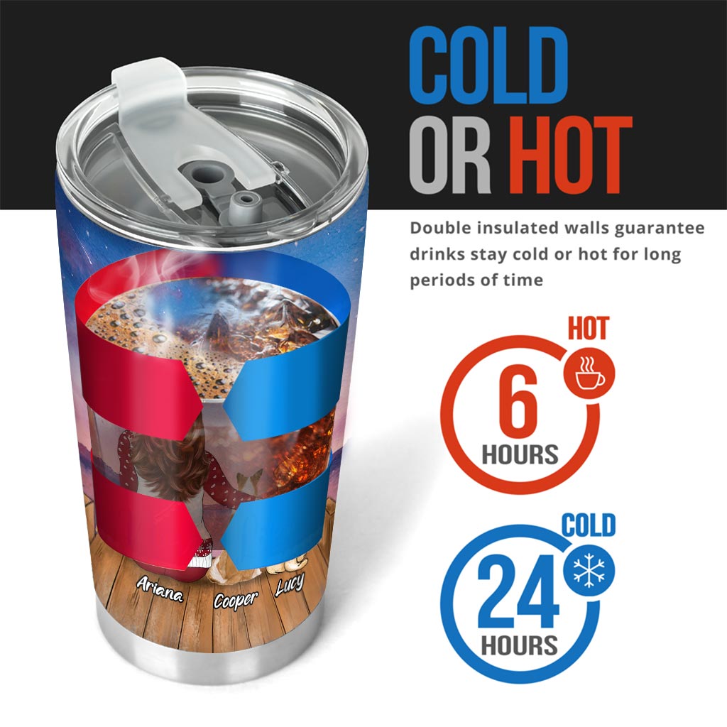 La vie est plus belle avec un chien - Gobelet isotherme de Noël personnalisé pour chiens