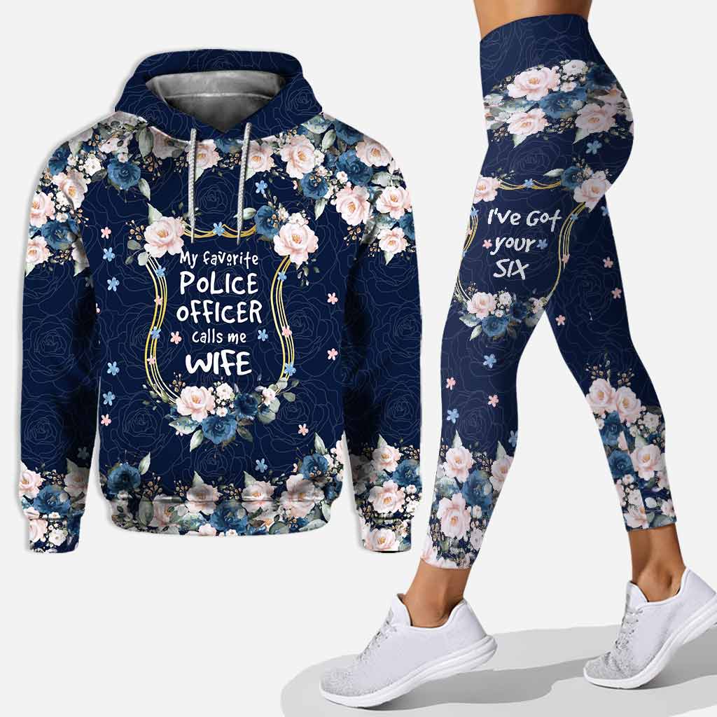 Mes roses bleues préférées - Sweat à capuche et legging personnalisés pour policier