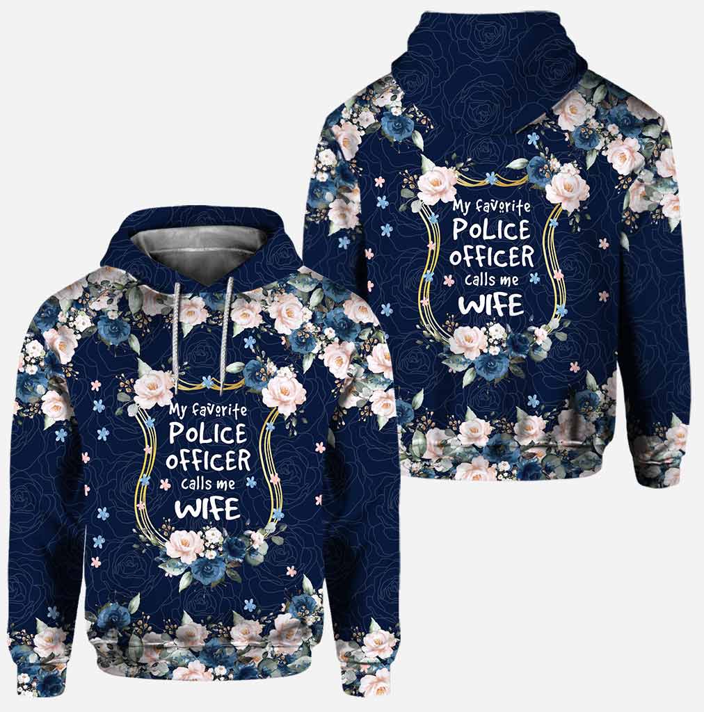 Mes roses bleues préférées - Sweat à capuche et legging personnalisés pour policier