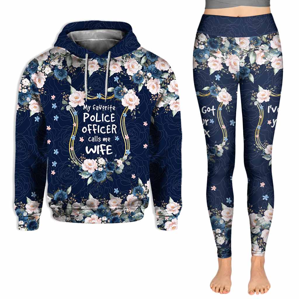 Mes roses bleues préférées - Sweat à capuche et legging personnalisés pour policier
