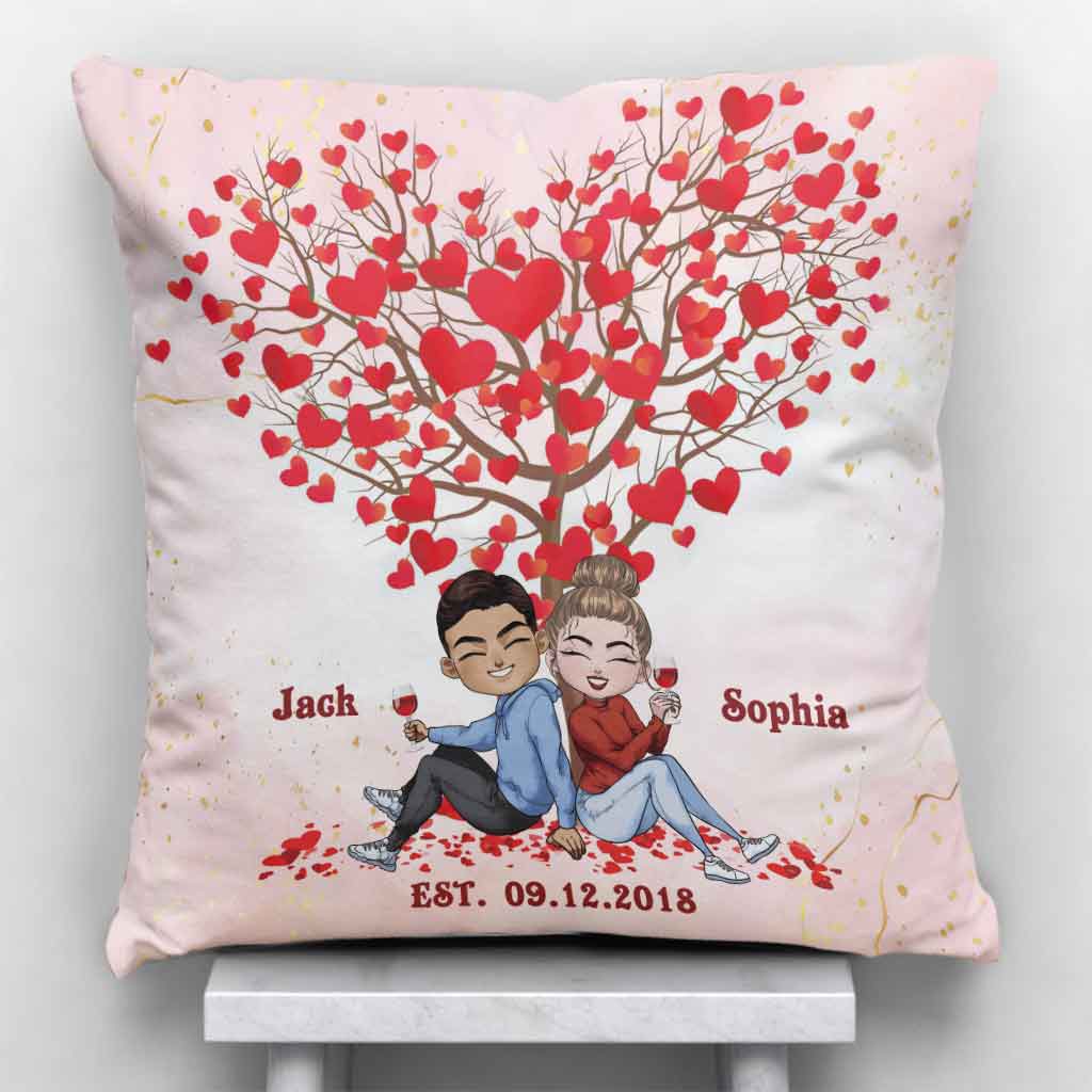 Mon endroit préféré - Coussin décoratif personnalisé pour couple