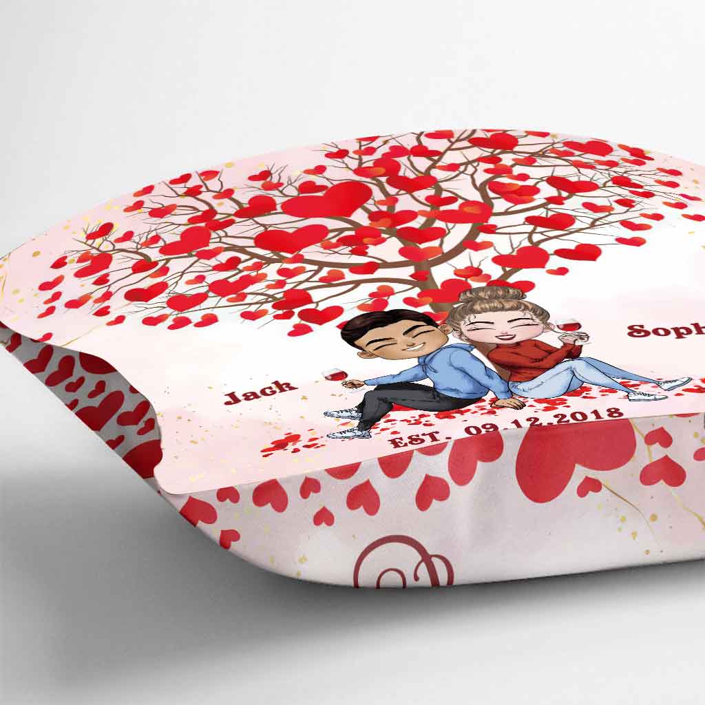 Mon endroit préféré - Coussin décoratif personnalisé pour couple