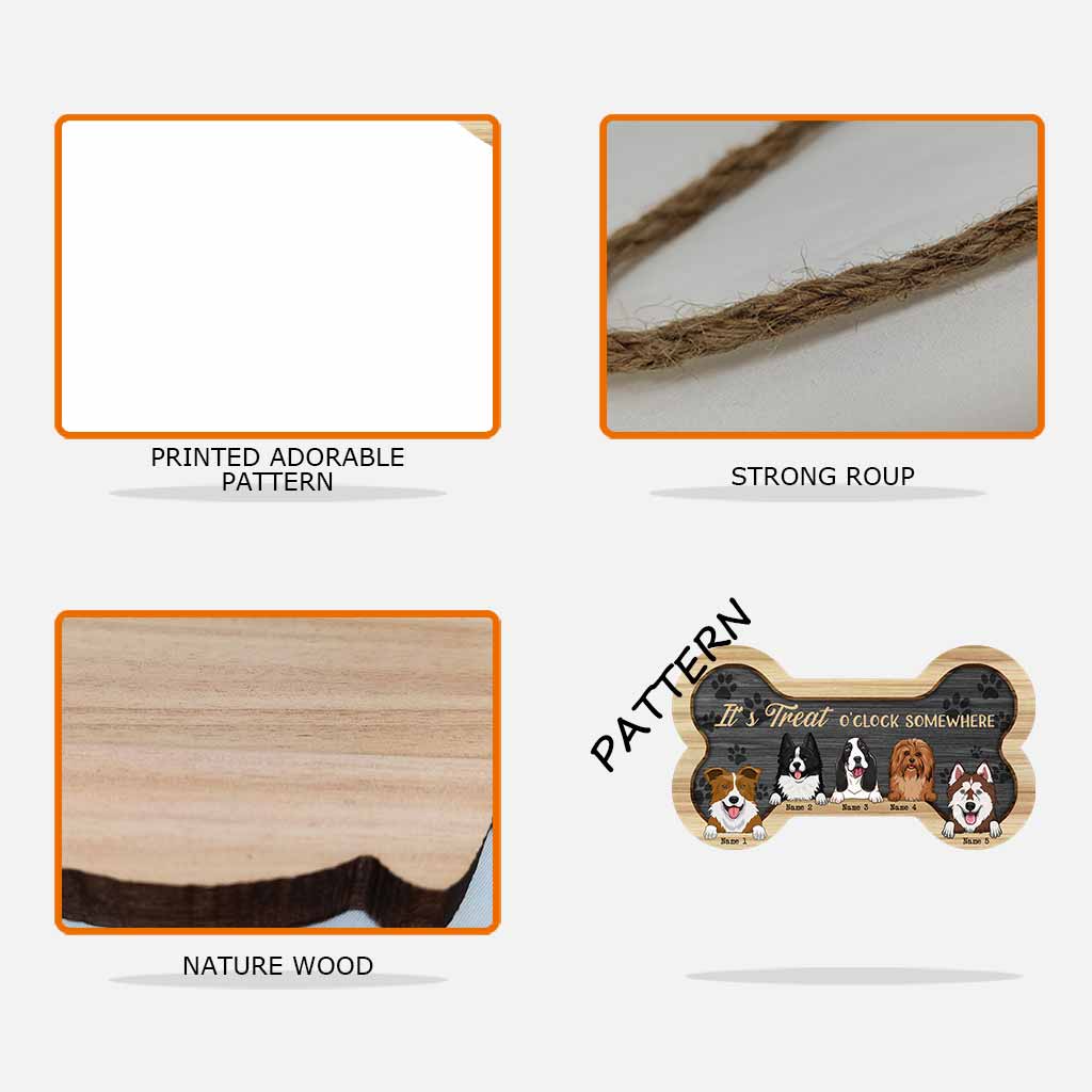 C'est l'heure des friandises quelque part ! – Panneau en bois personnalisé pour chien