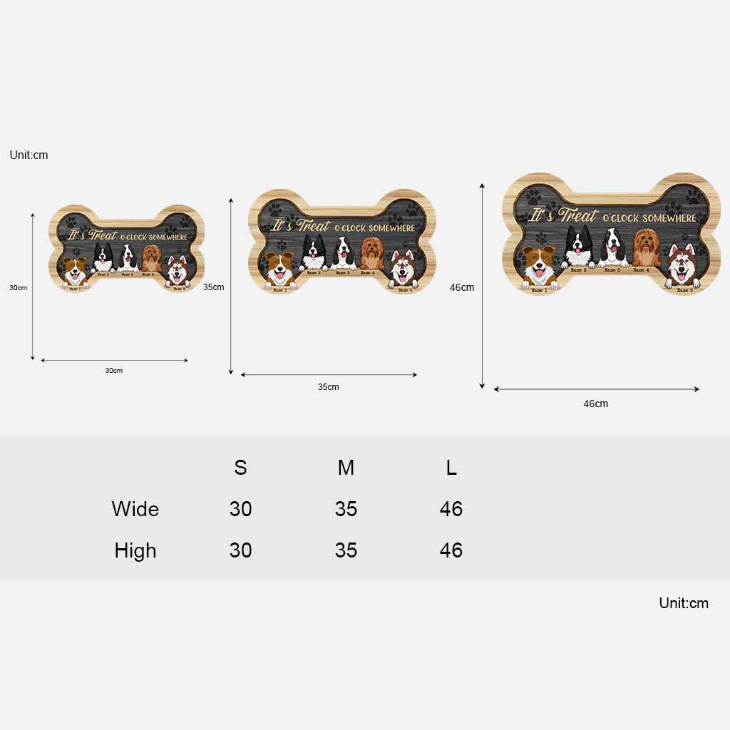 C'est l'heure des friandises quelque part ! – Panneau en bois personnalisé pour chien