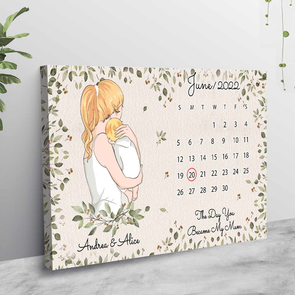 Le jour où tu es devenue ma maman - Affiche personnalisée pour la fête des mères