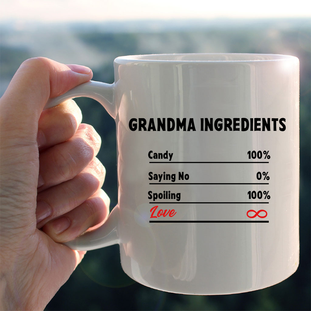 Grandma Ingredients - Personalized Grandma Mug