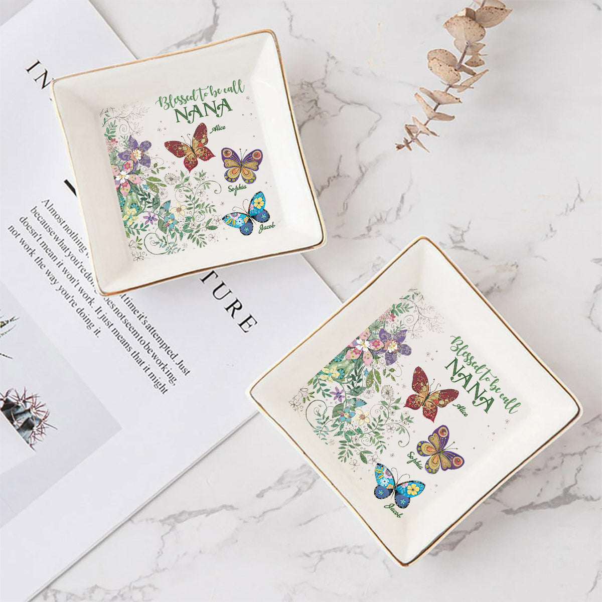 « Heureuse d’être appelée » - Porte-bijoux personnalisé pour la fête des mères, grand-mère