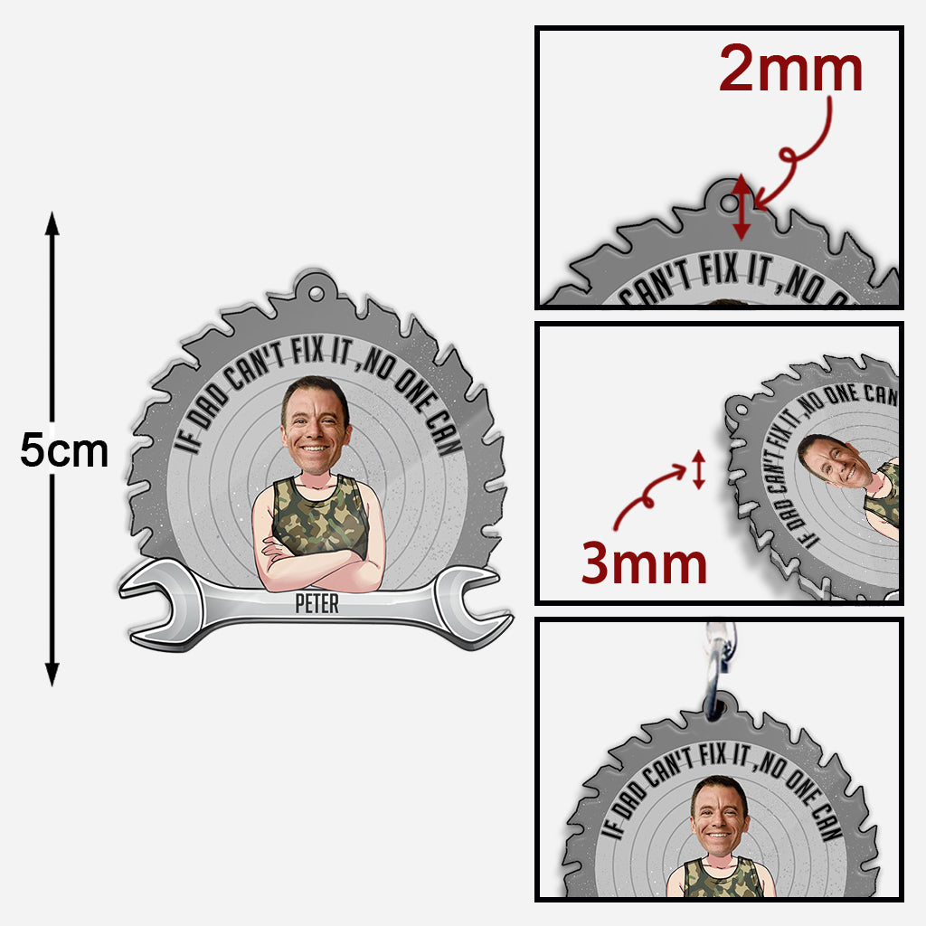If Dad Can't Fix - Gift for dad, grandpa - Personalized Keychain