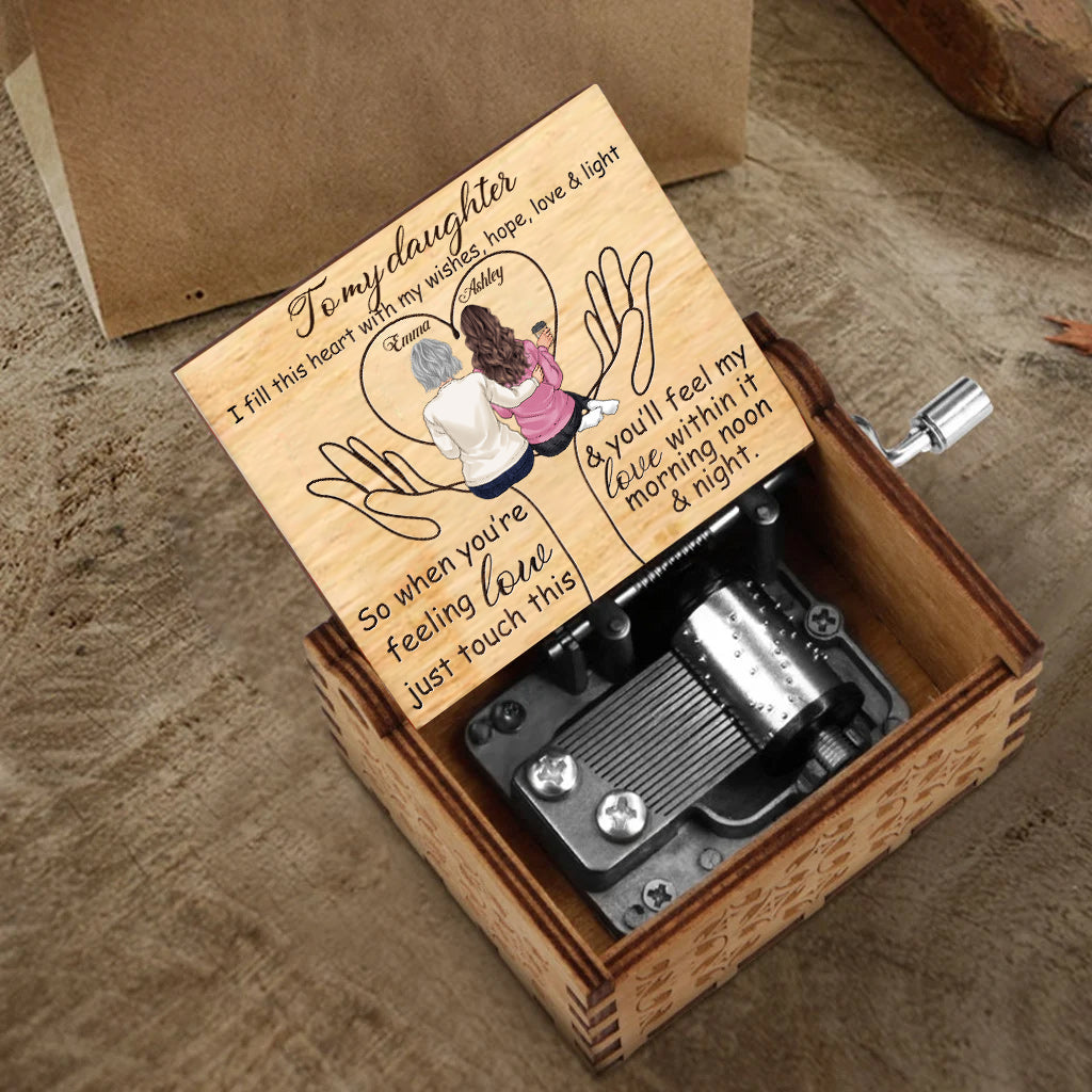 À ma maman - Boîte à musique à manivelle personnalisée pour la fête des mères