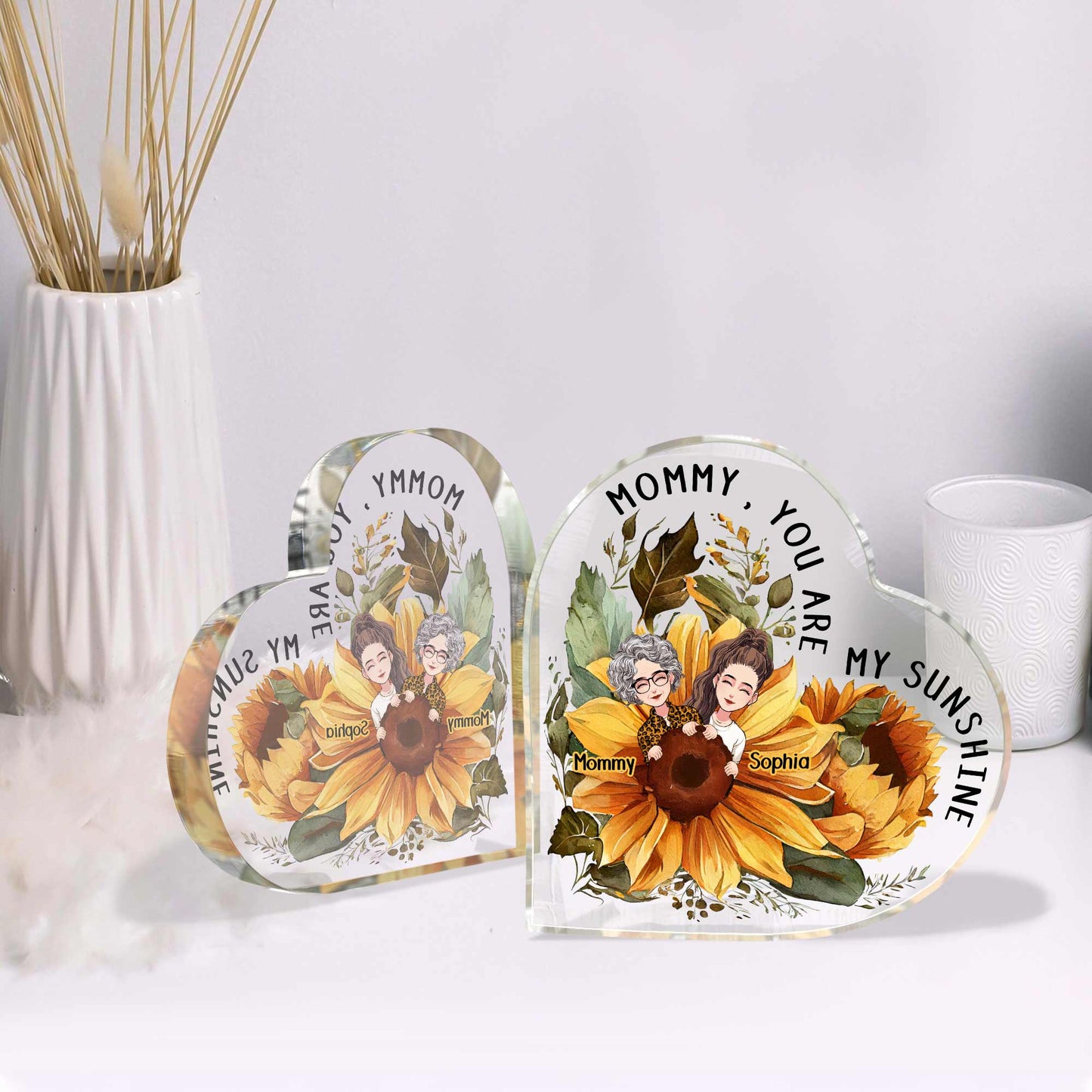 Maman, tu es mon rayon de soleil - Plaque acrylique personnalisée pour maman